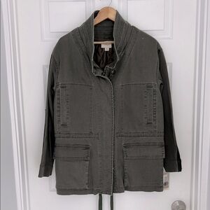 NWT DKNY Green and Black Military Safari Jacket Size M $155